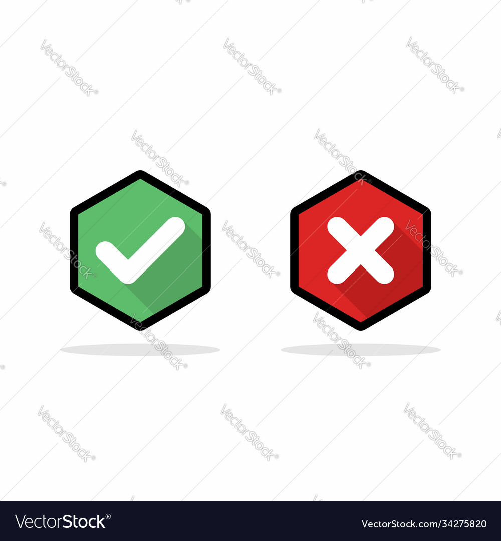 Check and wrong marks tick cross