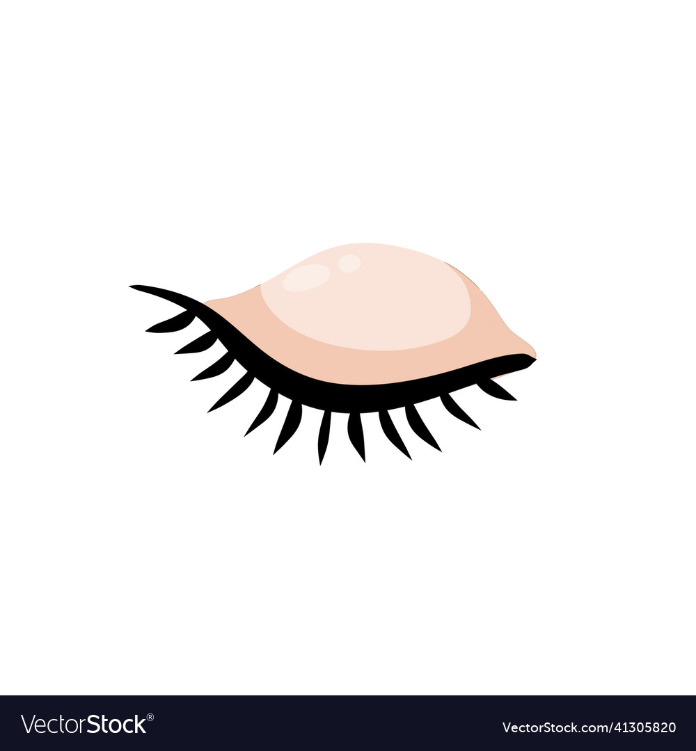 Geschlossene Augendetails des Gesichts Vector Image Geschlossene Augendetails des Gesichts