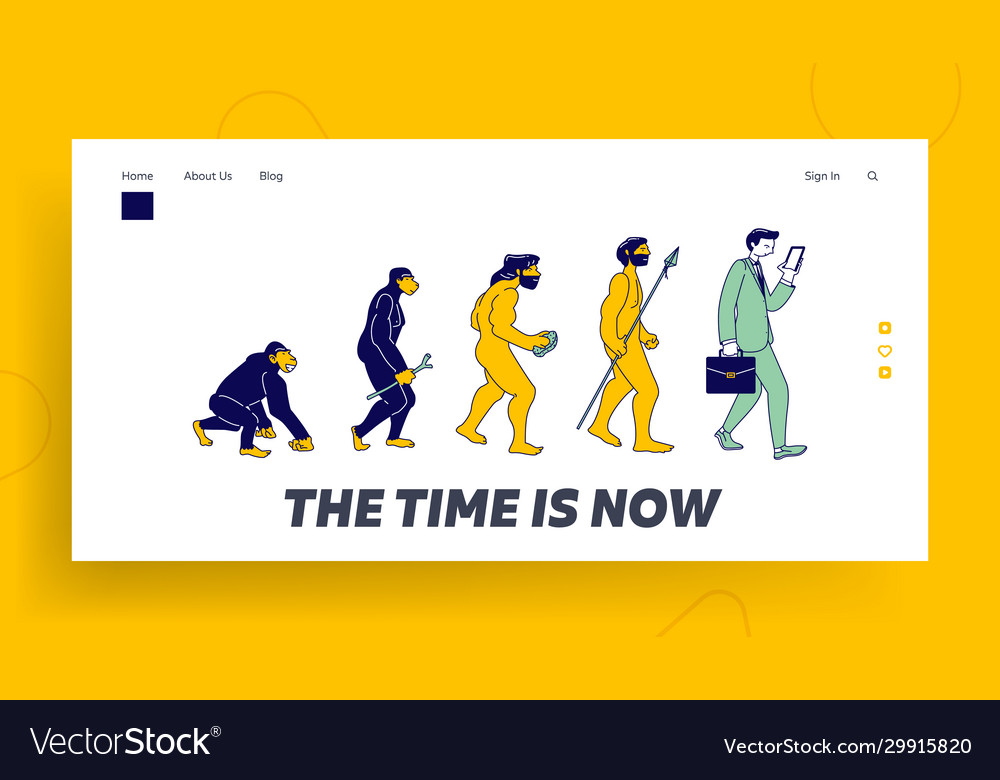 Darwin Theorie Website Landing Page human