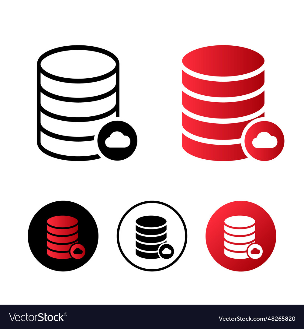 Database cloud icon vector image Database cloud icon