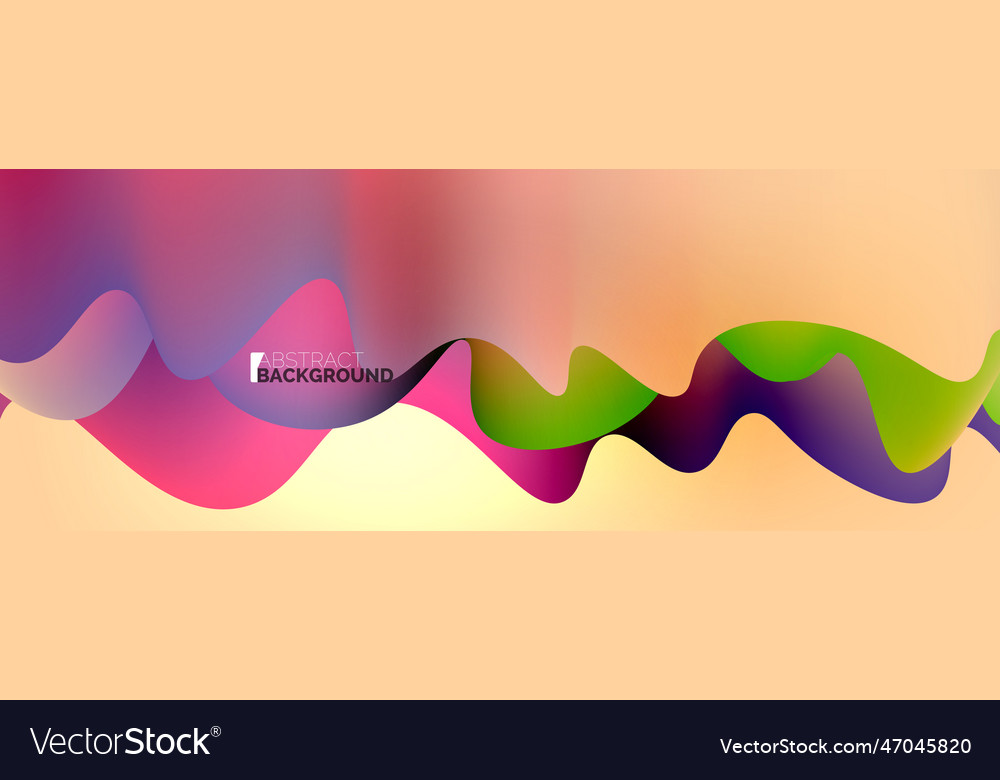 Dynamic liquid waves abstract background Vector Image Dynamic liquid waves abstract background