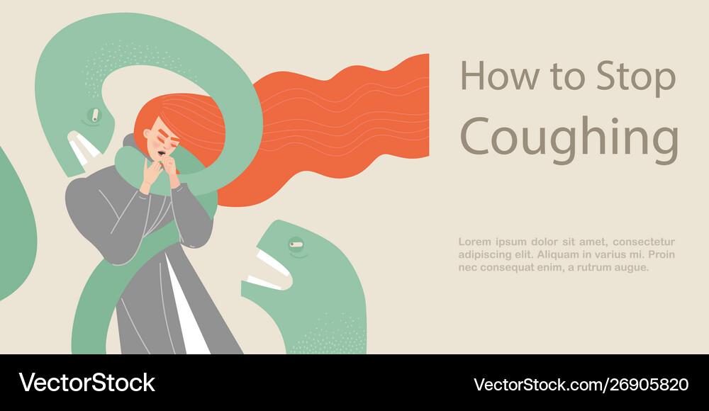 How to stop coughing symbolic image Royalty Free Vector