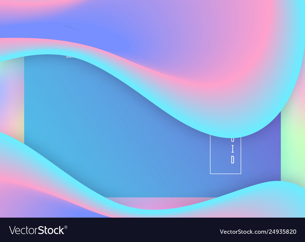 Landing page with liquid dynamic elements Vector Image Landing page with liquid dynamic elements