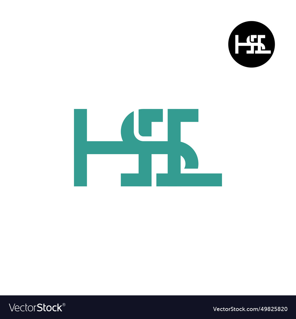 Letter hsl monogram logo design Royalty Free Vector Image