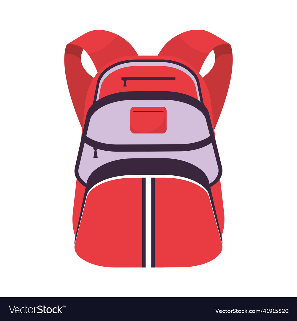 Red backpack icon Royalty Free Vector Image - VectorStock