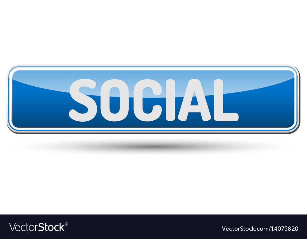 Social - abstract beautiful button with text