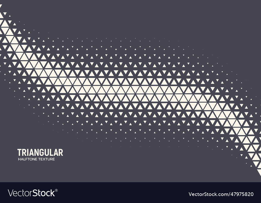 Triangular particles halftone geometric curved