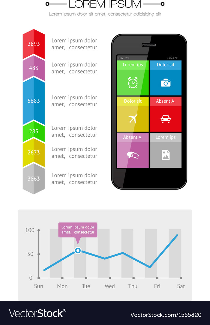 Ui infographics and web elements