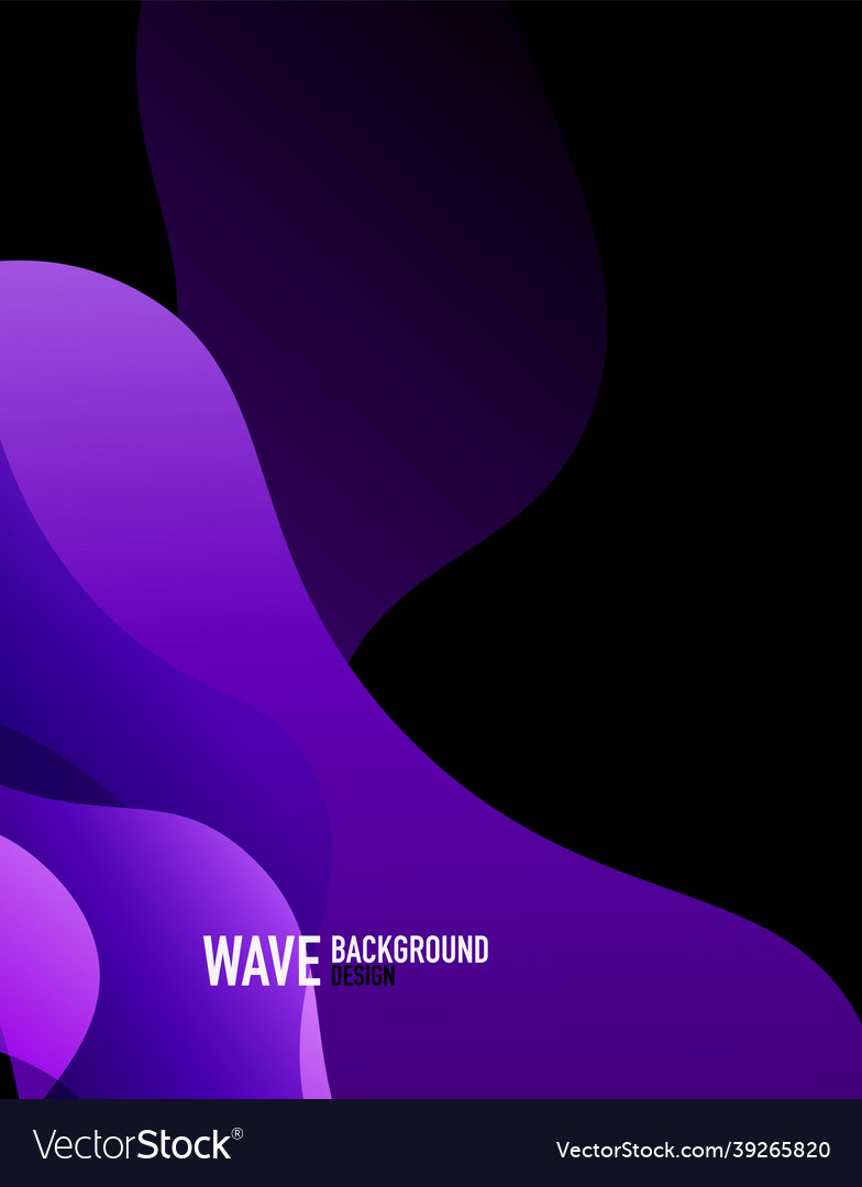 Vertical fluid gradient wave abstract background vector image Vertical fluid gradient wave abstract background