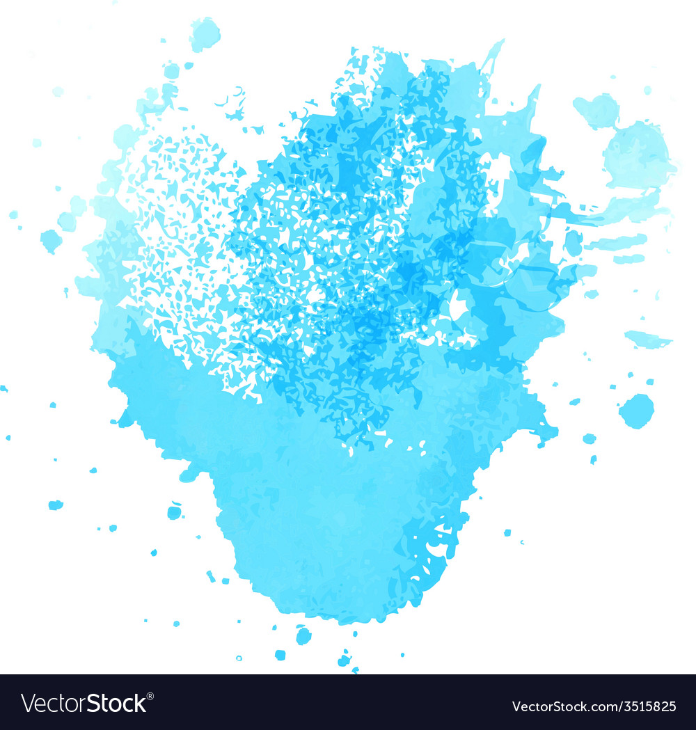 Bright blue watercolor Royalty Free Vector Image