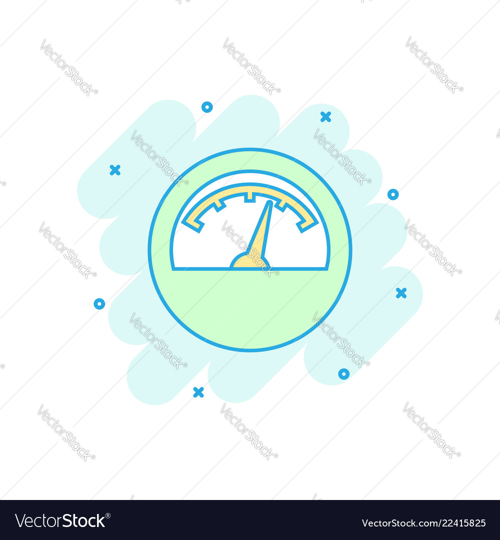 Cartoon electric meter icon in comic style power Vector Image