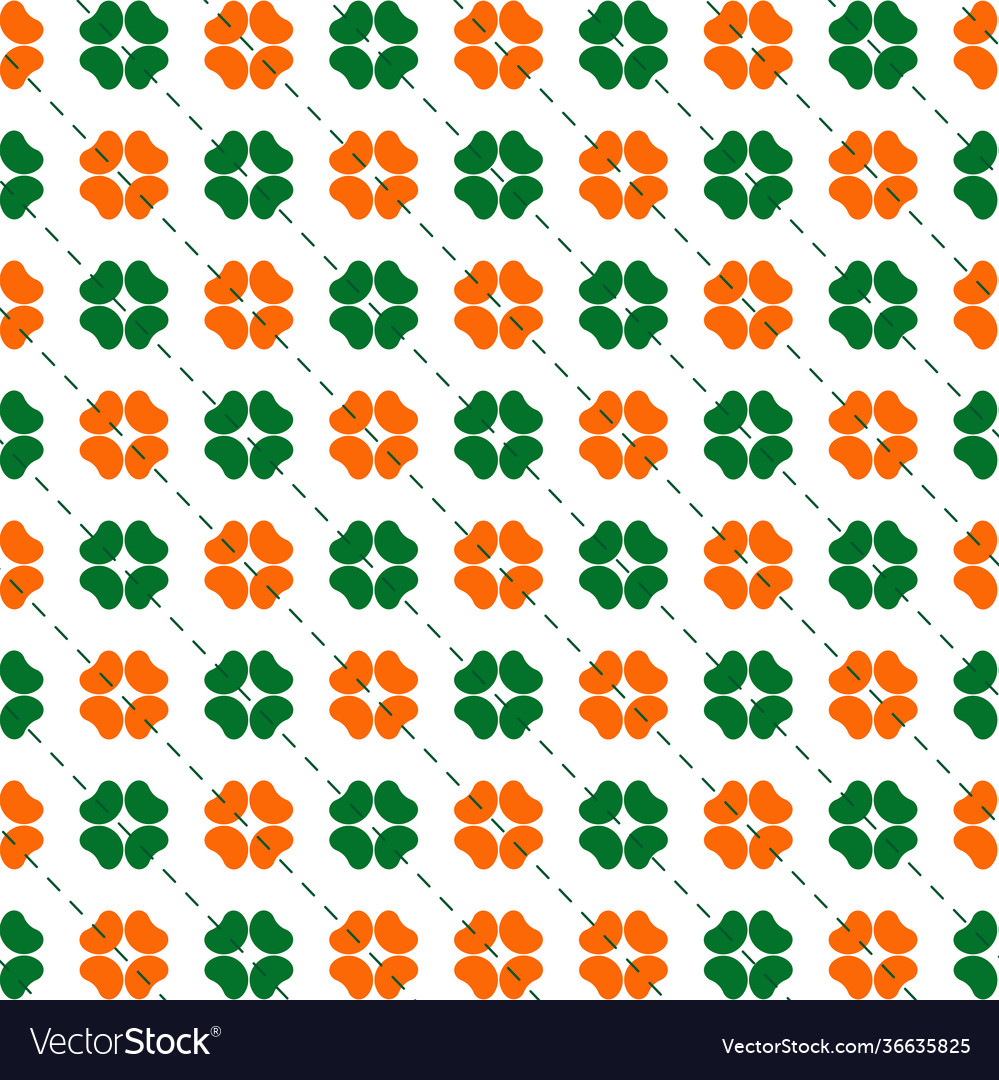 Clover leaves seamless pattern background