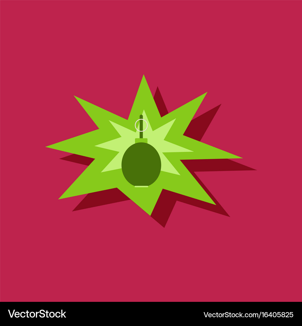 Flat icon design collection bomb explosion Vector Image