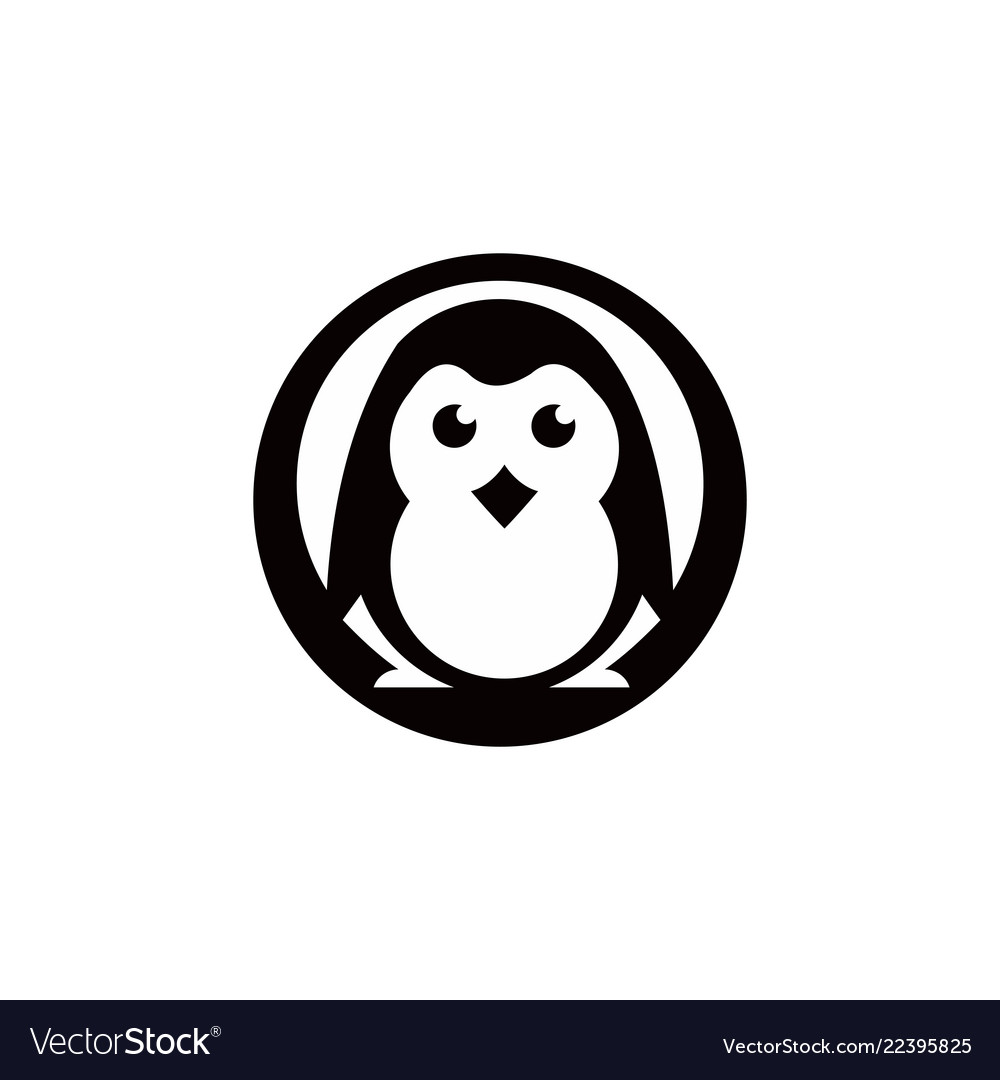 Penguin bird animal silhouette cartoon icon