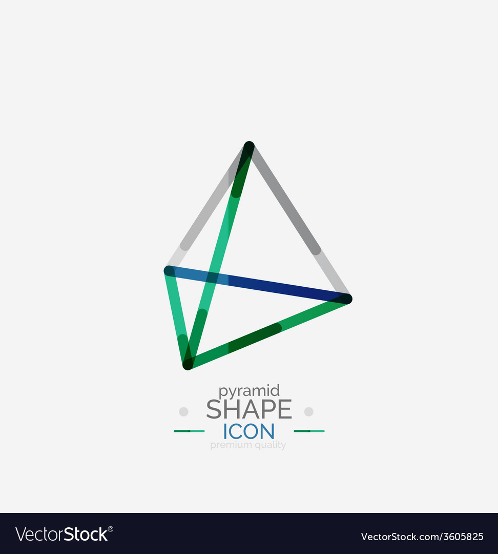 Pyramid shape line design