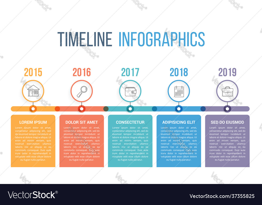 Timeline infographics Royalty Free Vector Image