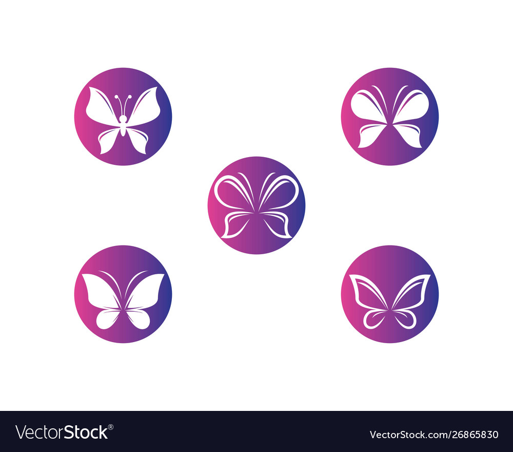 Butterfly logo template icon