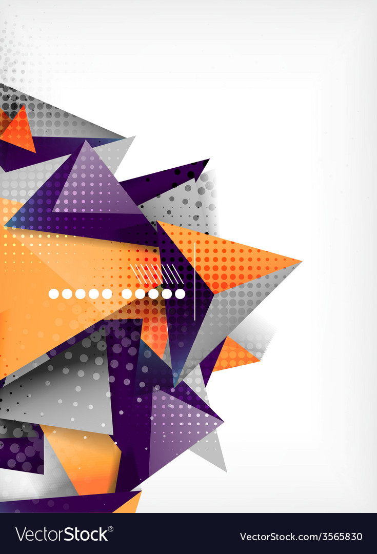 Geometric triangle 3d design abstract background