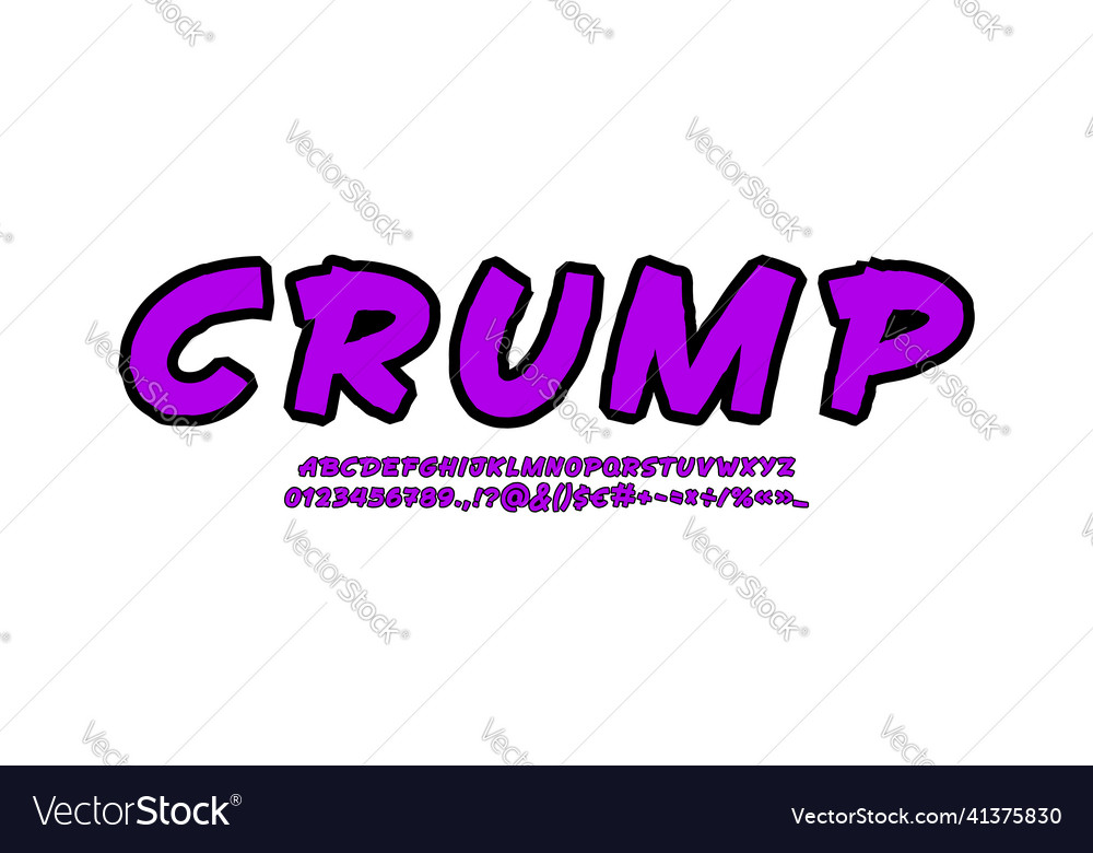 Handwritten uneven font script alphabet vector image Handwritten uneven font script alphabet
