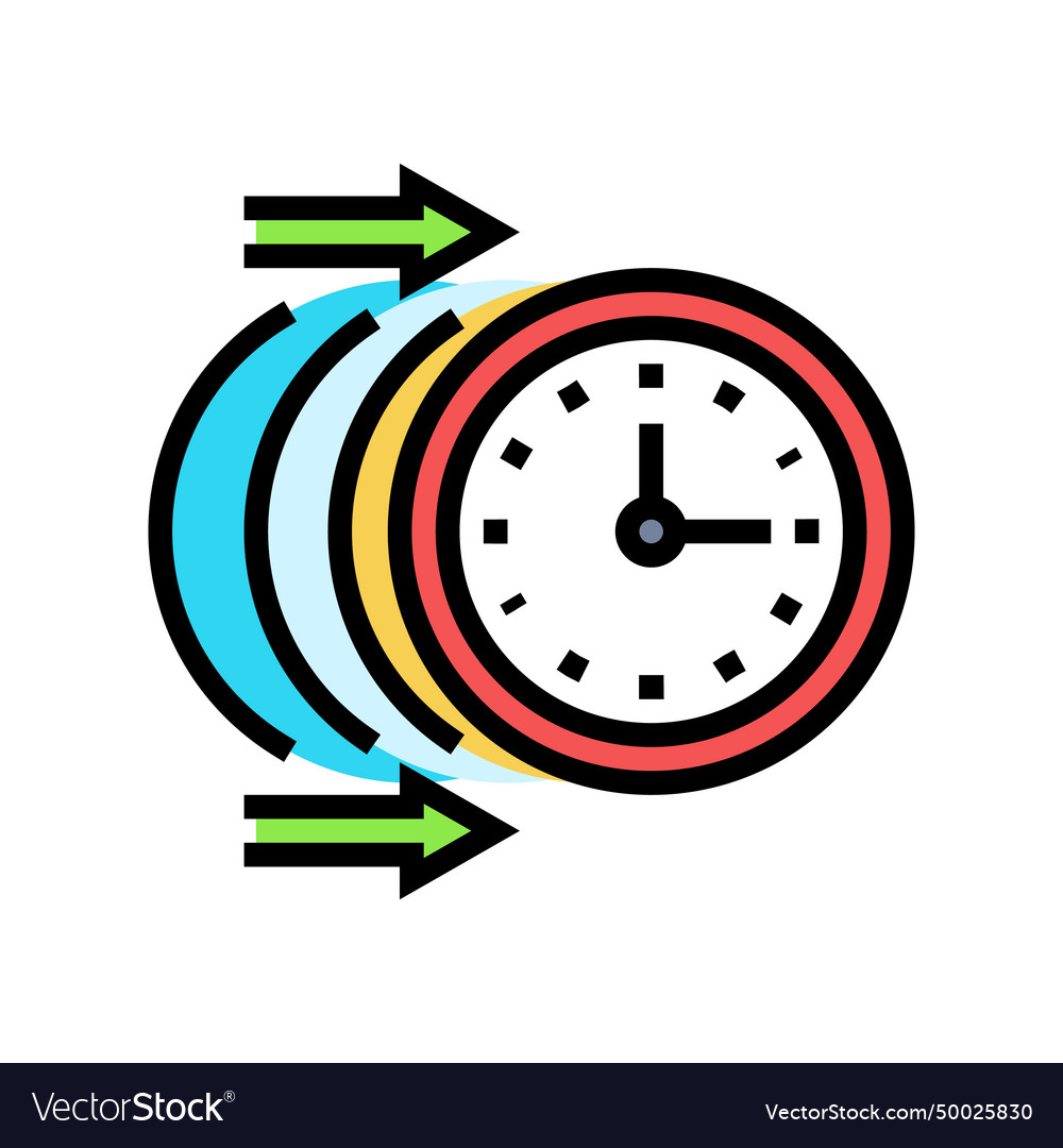 Inertia time management color icon