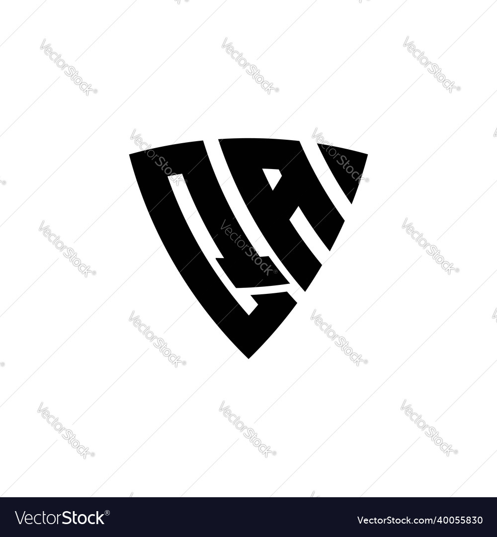 Qa logo monogram triangle shield style