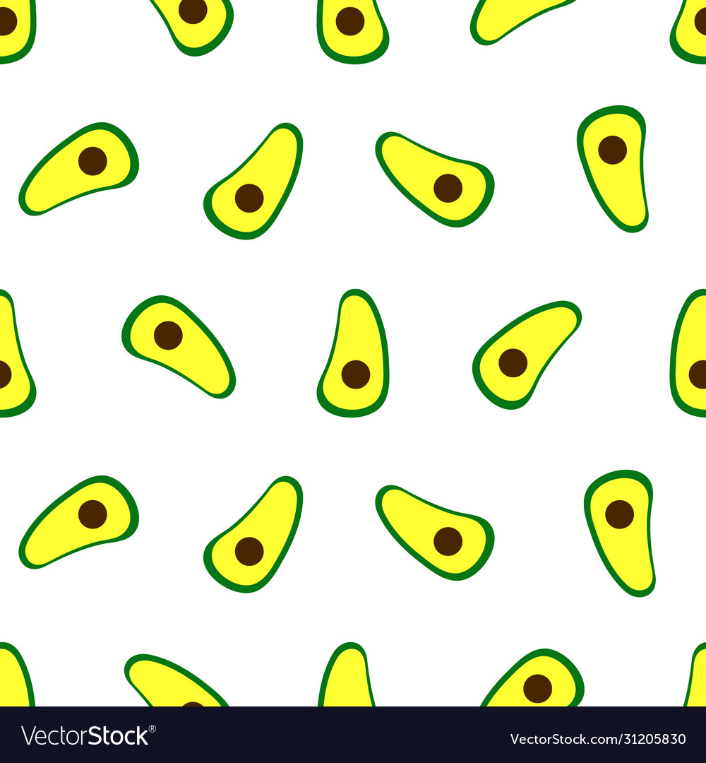 Seamless pattern with avocado