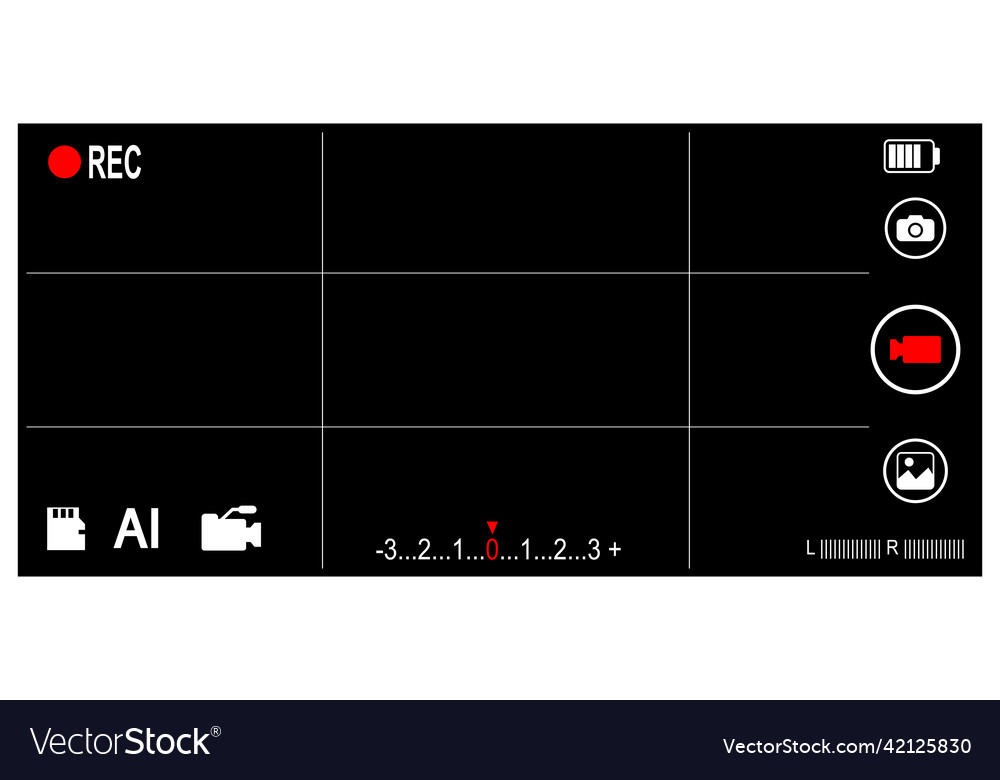 Viewfinder and button a cellphone camera indicator Vector Image Viewfinder and button a cellphone camera indicator