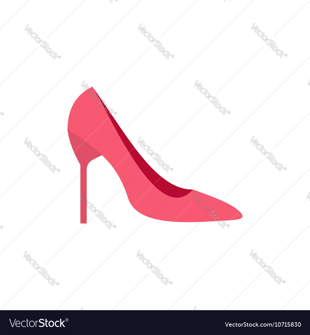 Womens shoe icon flat style Royalty Free Vector Image