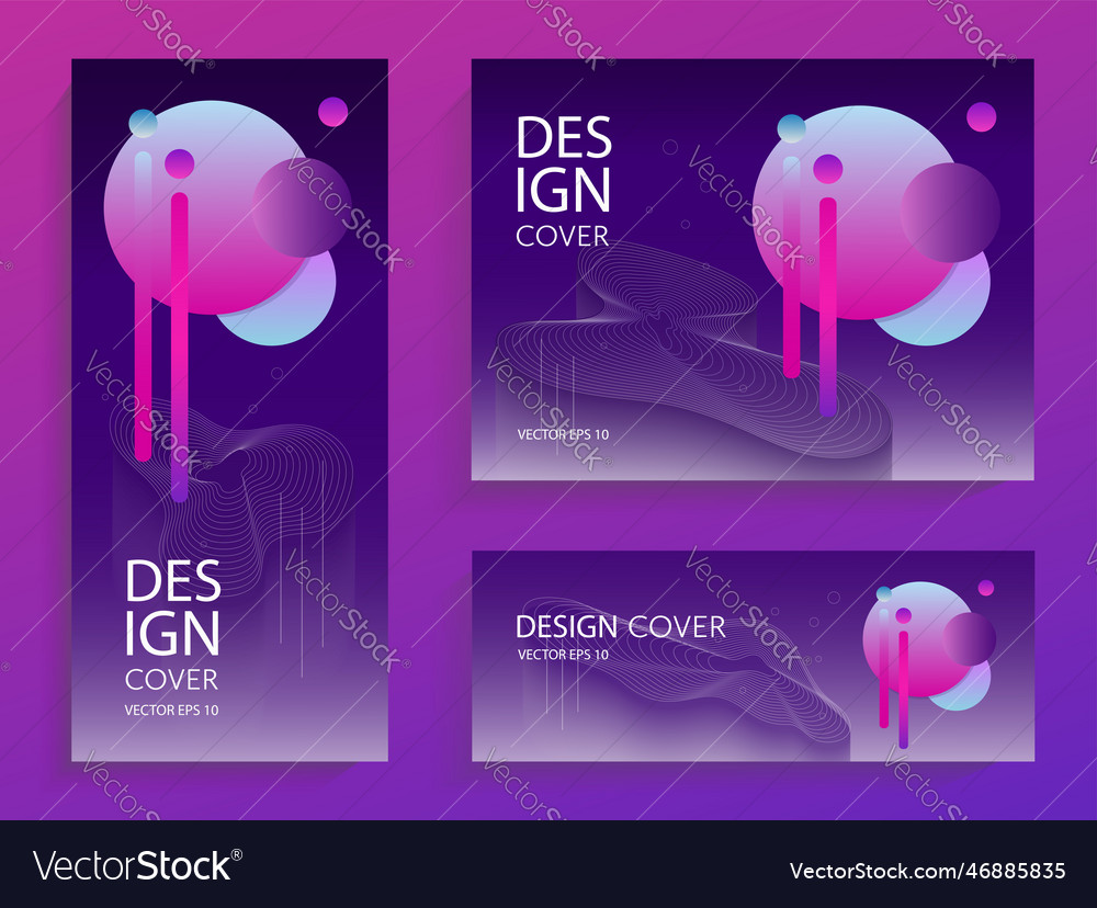Abstract brochures with gradient circles vector image Abstract brochures with gradient circles