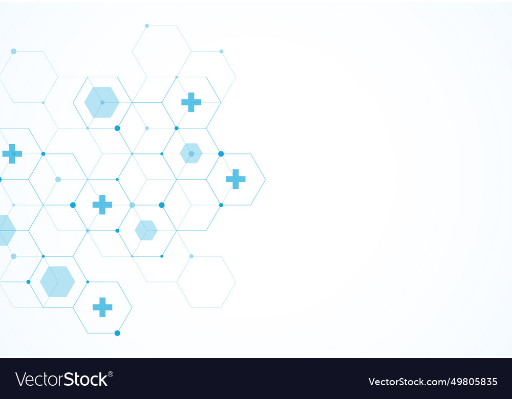 Abstract hexagonal molecular structures vector image Abstract hexagonal molecular structures