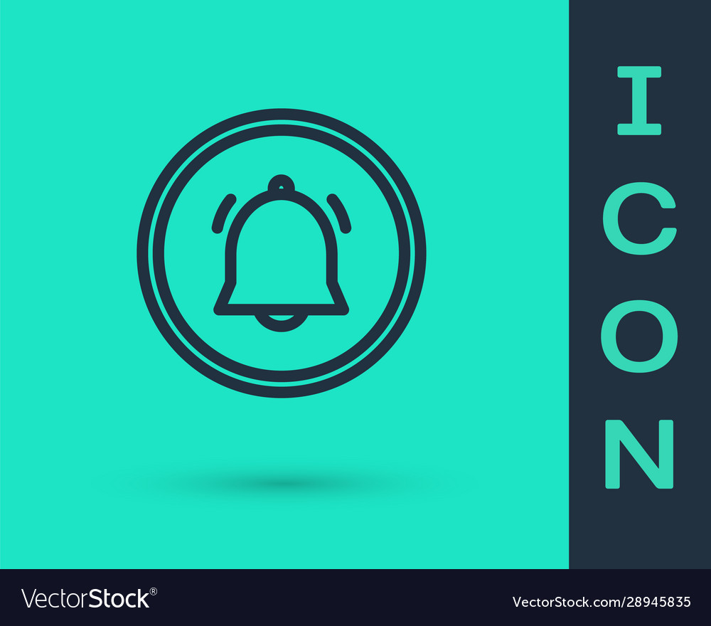 Black line circle button and chat notification