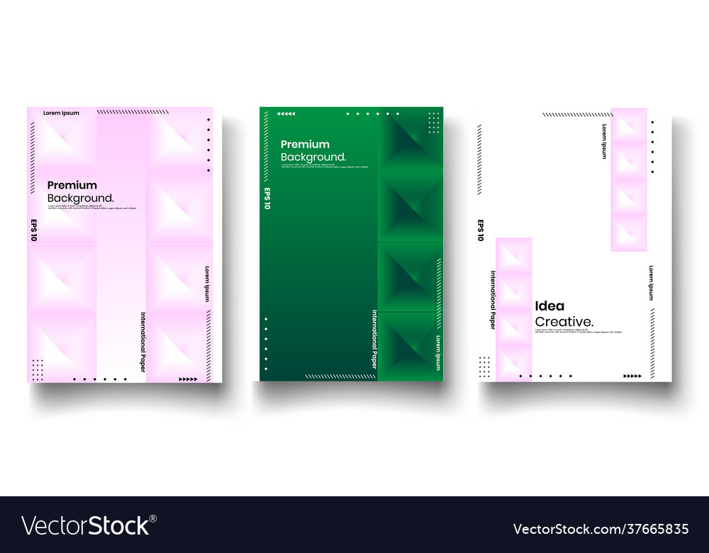 Cover design template set with abstract lines vector image Cover design template set with abstract lines