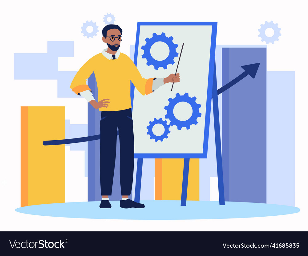 Financial planner concept Royalty Free Vector Image