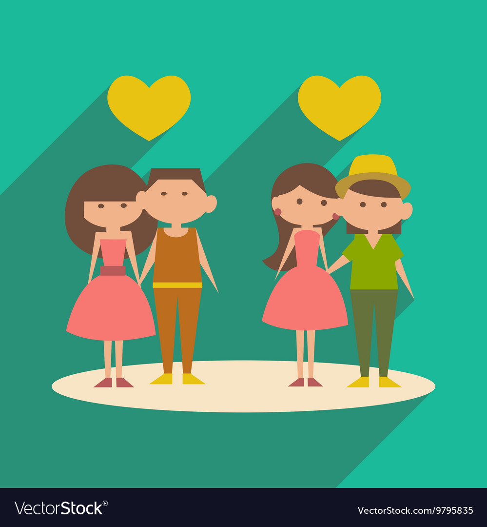 Flat with shadow icon and mobile application