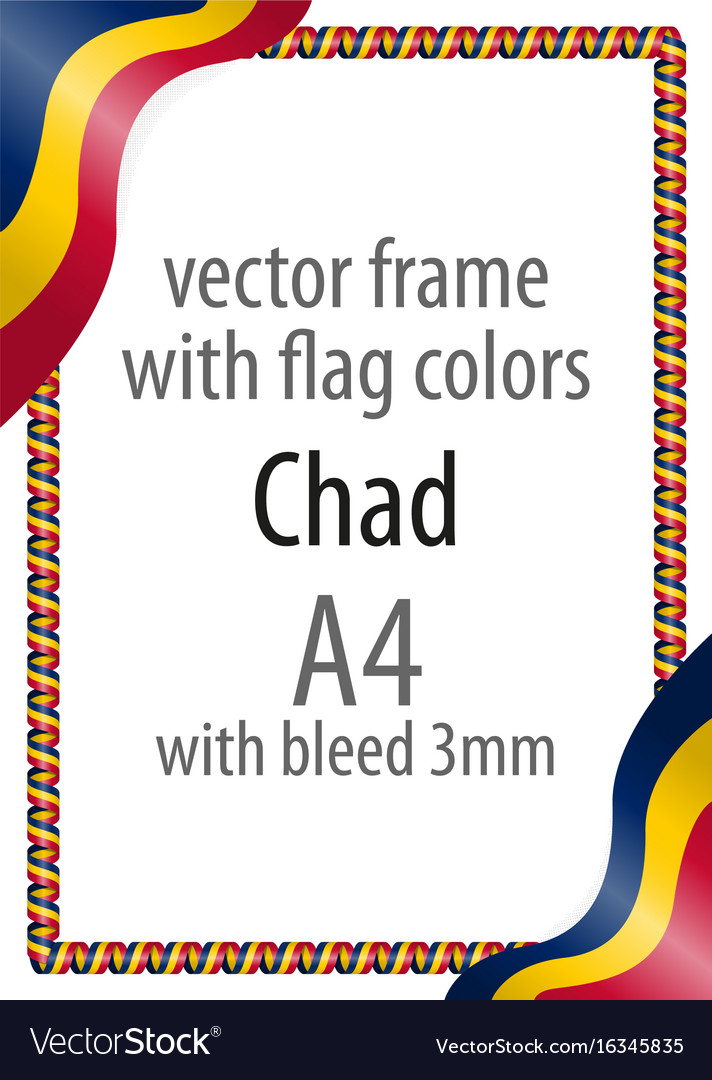 Frame and border of ribbon with the colors