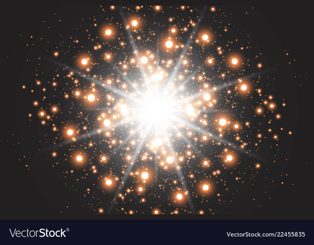 Light effect glow star flashed sequins