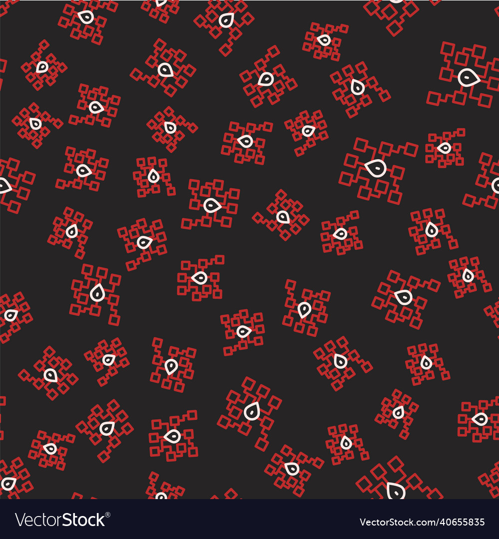 Line neural network icon isolated seamless pattern vector image Line neural network icon isolated seamless pattern