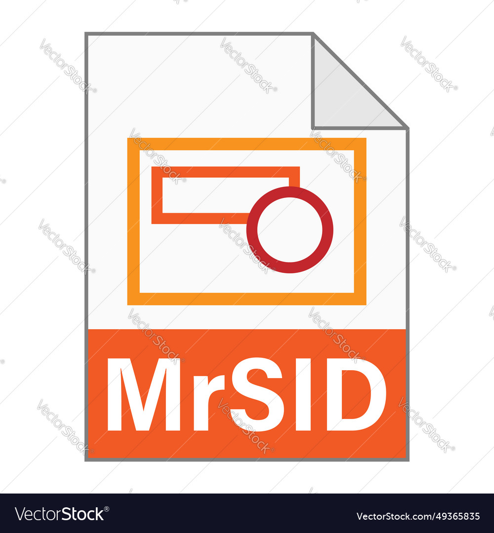 Modern flat design of mrsid file icon for web vector image Modern flat design of mrsid file icon for web