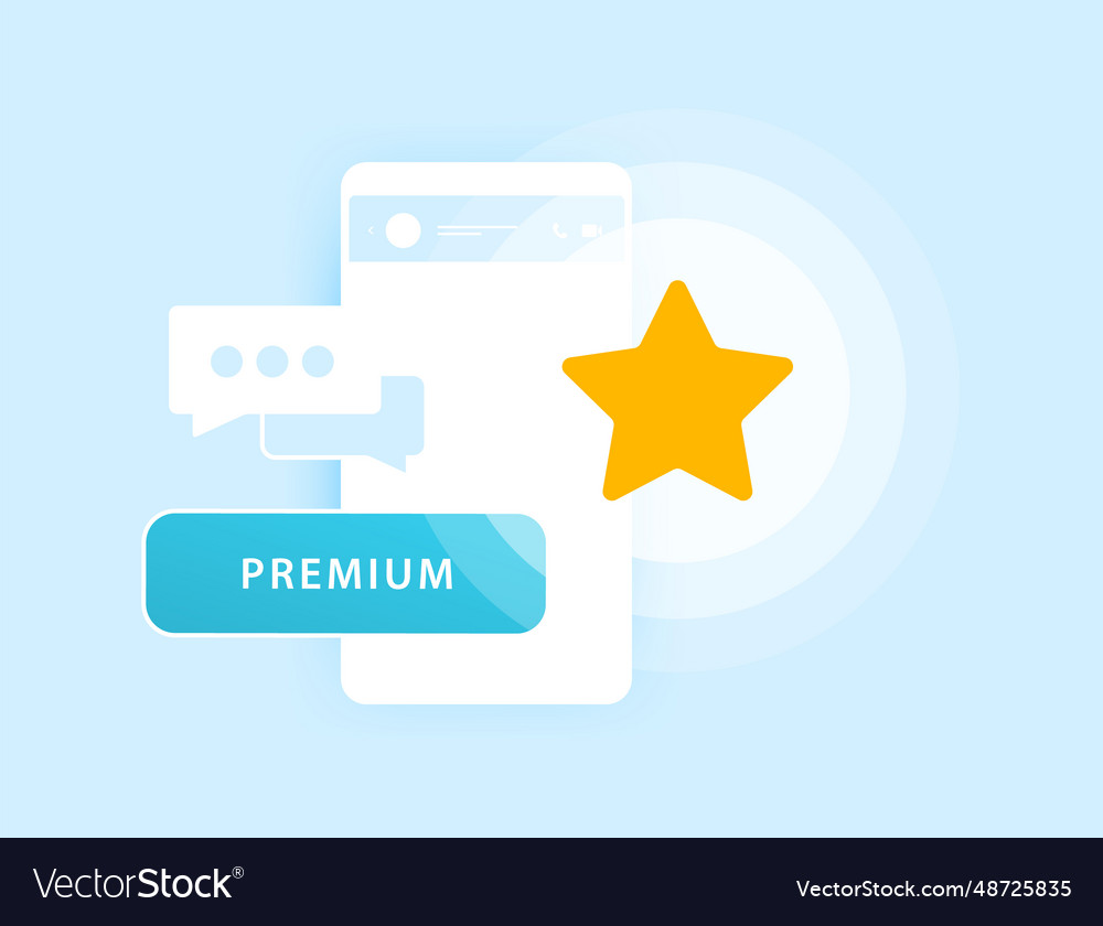 Premium messenger account concept verified mobile