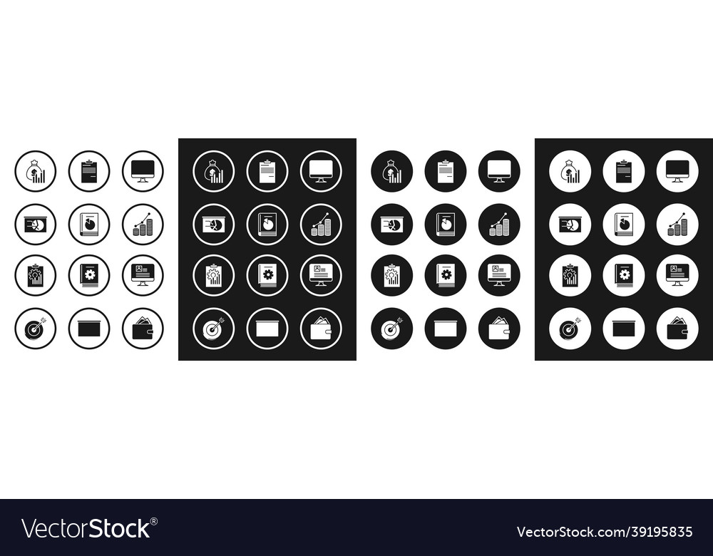 Set computer monitor screen user manual board vector image Set computer monitor screen user manual board