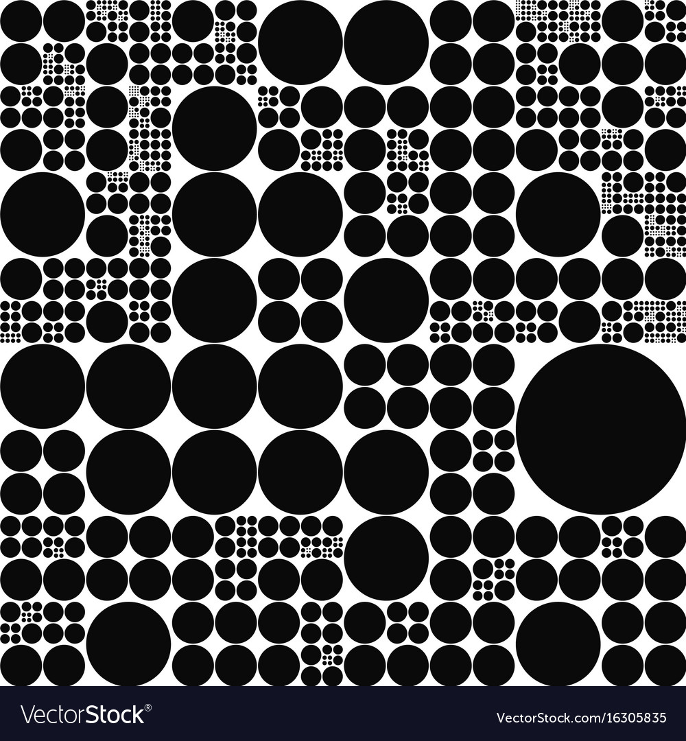 Subdivided circle grid system randomly sized