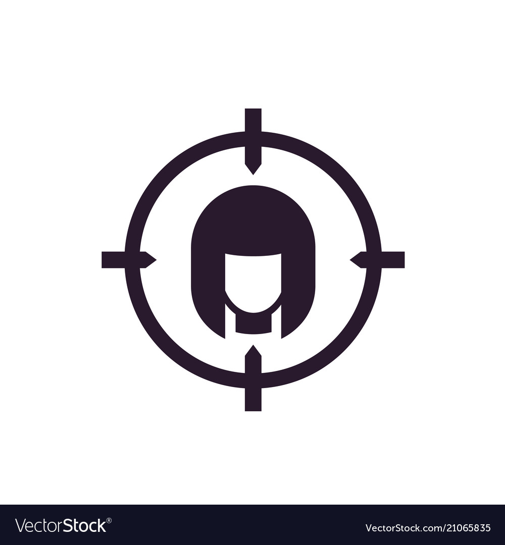 Target audience icon on white