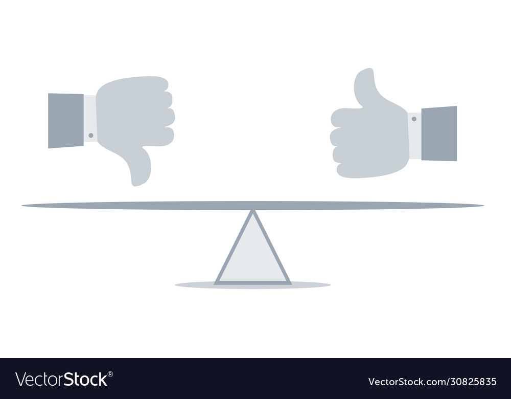 Thumbs up and down like dislike