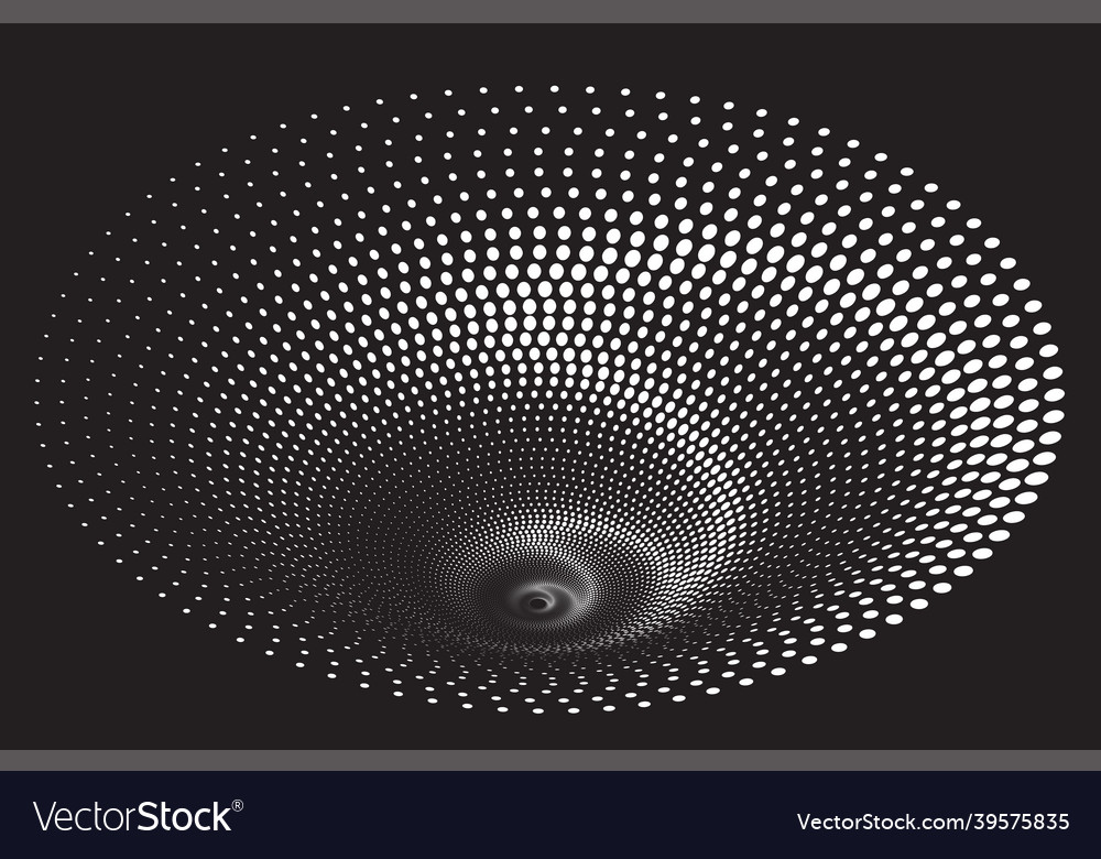 Tunnel or wormhole digital wireframe 3d