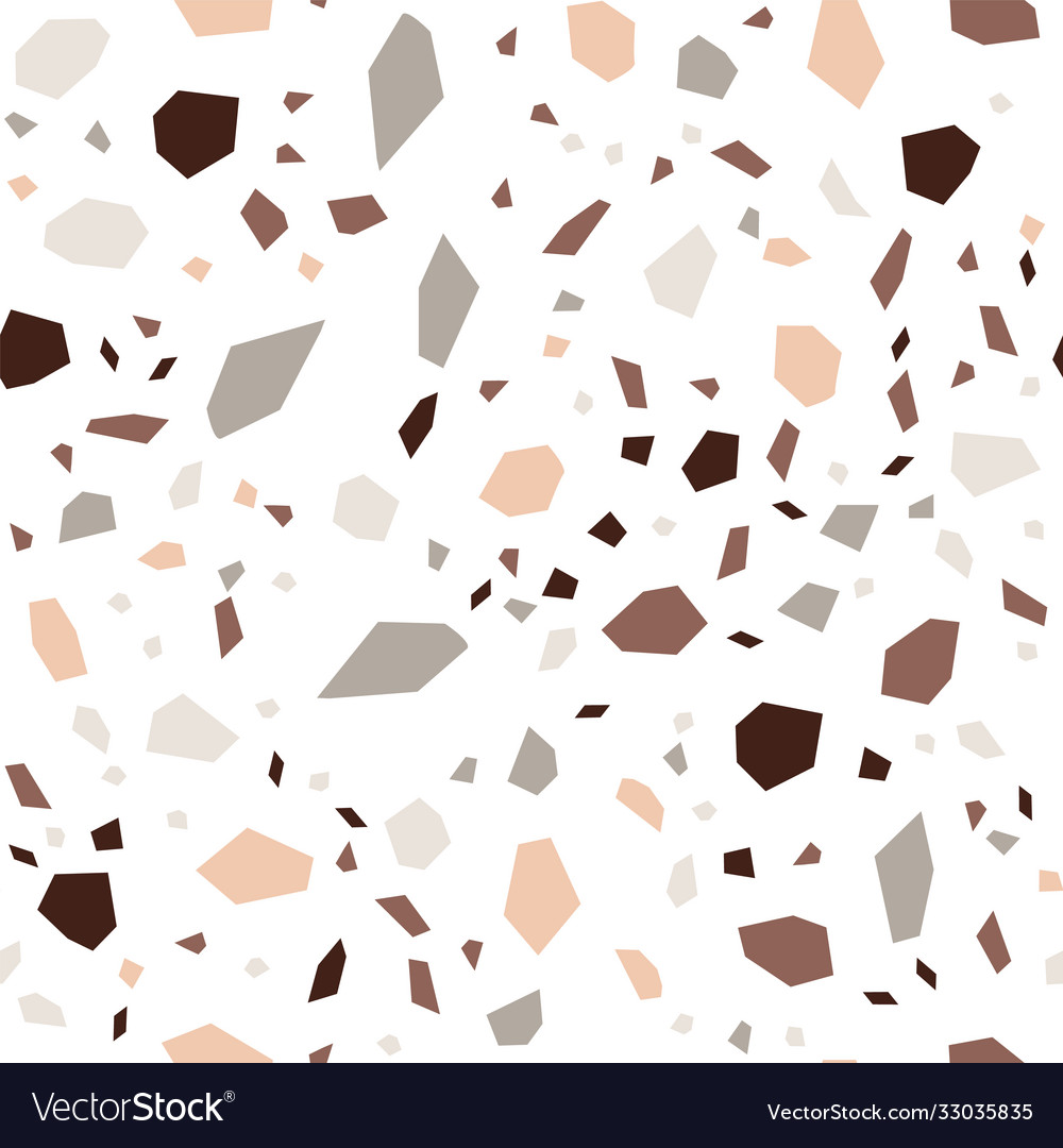 White Terrazzo Seamless Pattern