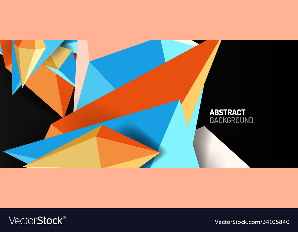 3d low poly abstract shape background