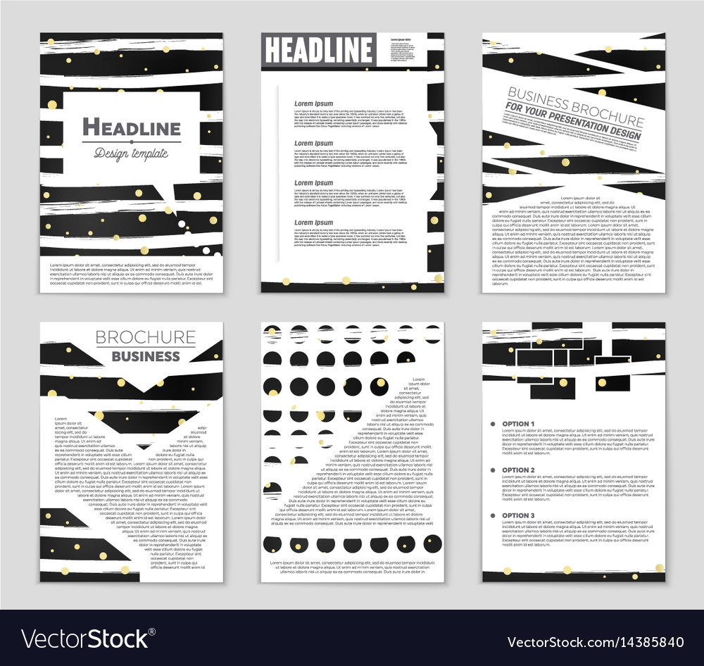 Abstract layout background set for art