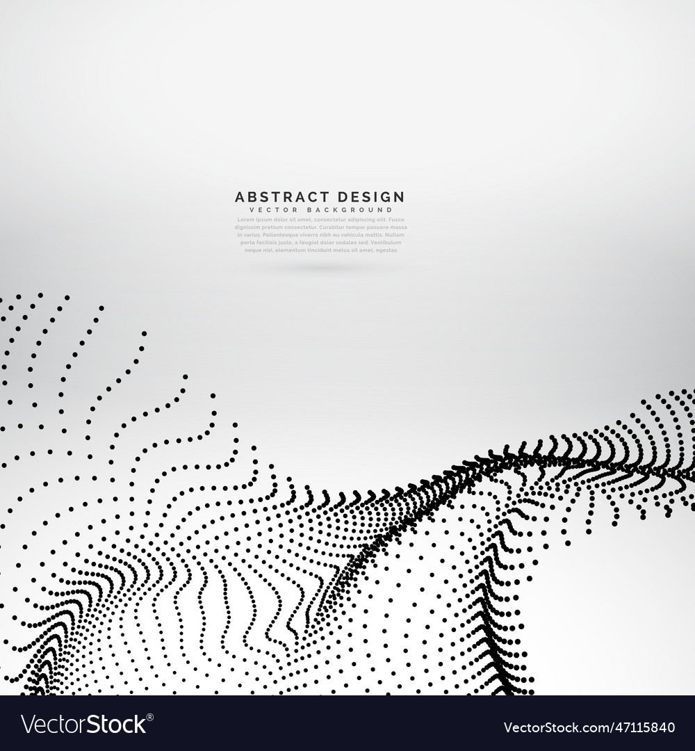 Abstract wavy particles array background