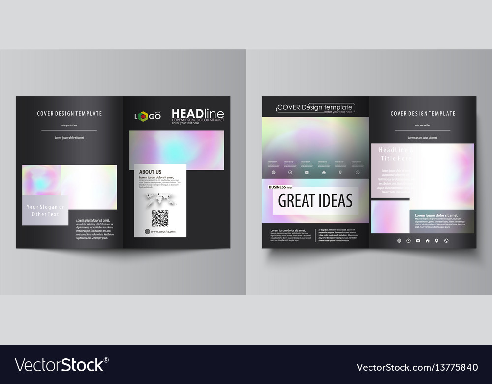 business templates for bi fold brochure flyer vector image