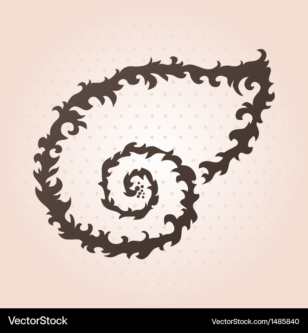 Decorative seashell Royalty Free Vector Image - VectorStock